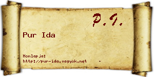 Pur Ida névjegykártya